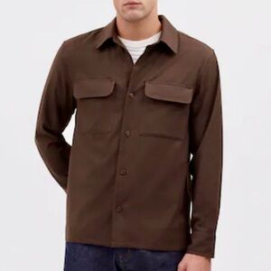 Madewell Men's Easy Long Sleeve Shirt Dark Brown; NWT, handsome!